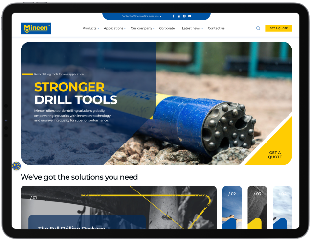 Mincon website design