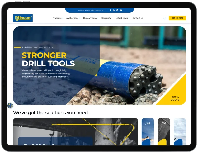Mincon website design